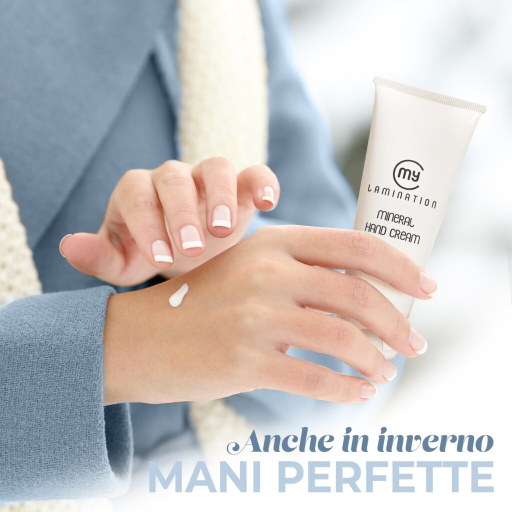 anche in inverno mani perfette con la crema mani my lamination