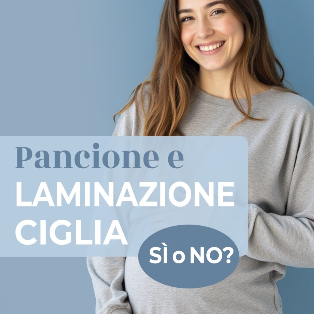 ragazza incinta si chiede se si può fare la laminazione ciglia in gravidanza