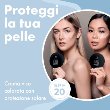 crema colorata viso con protezione solare